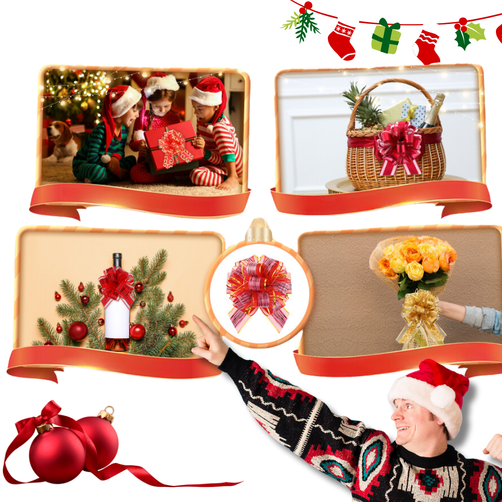 Festive Easy Assembly Ribbon Bows - Ozerty