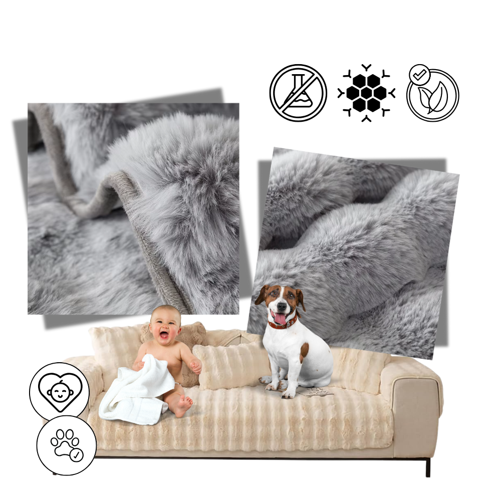 Luxurious Polyester Plush Couch Covers - Ozerty